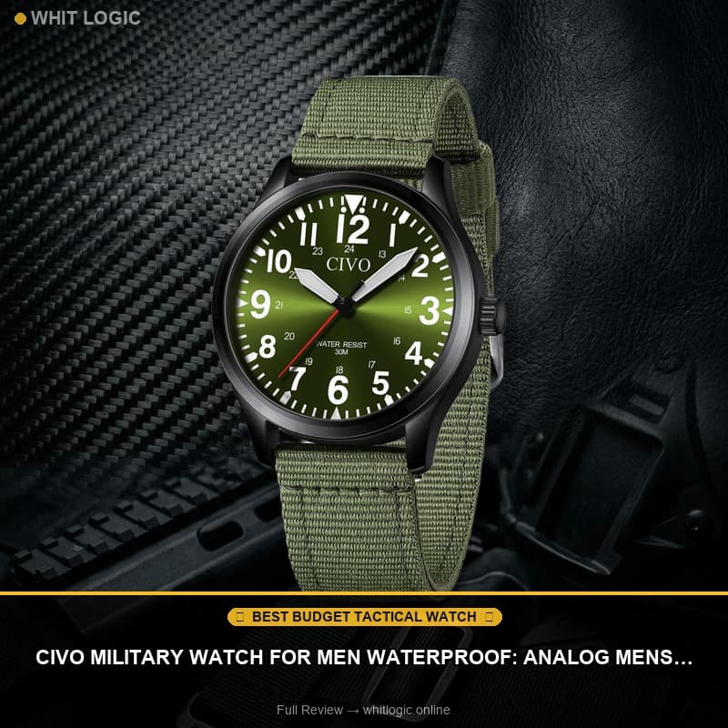 CIVO Military Watch for Men Waterproof: Analog Mens Watches Classic- Field Wrist Watches for Man