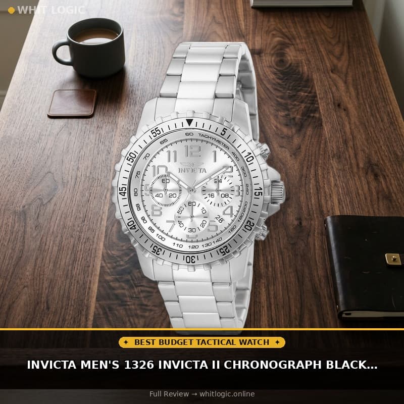 Invicta Men's 1326 Invicta II Chronograph Black Dial Two-Tone Stainless Steel Watch