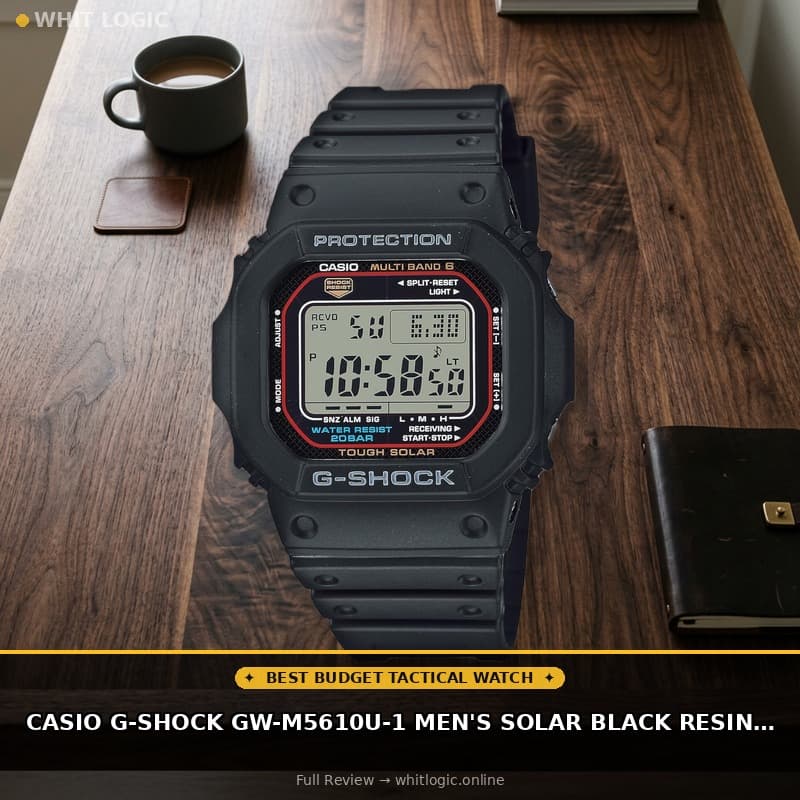 Casio G-Shock GW-M5610U-1 Men's Solar Black Resin Sport Watch