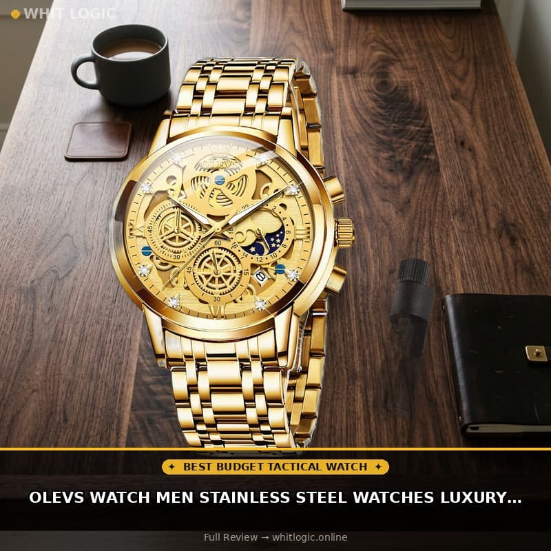 OLEVS Watch Men Stainless Steel Watches Luxury Diamond Chronograph Multifunction Men Wrist Watch with Date Business Classic Dress Watch for Men Gift for Men reloj de Hombre