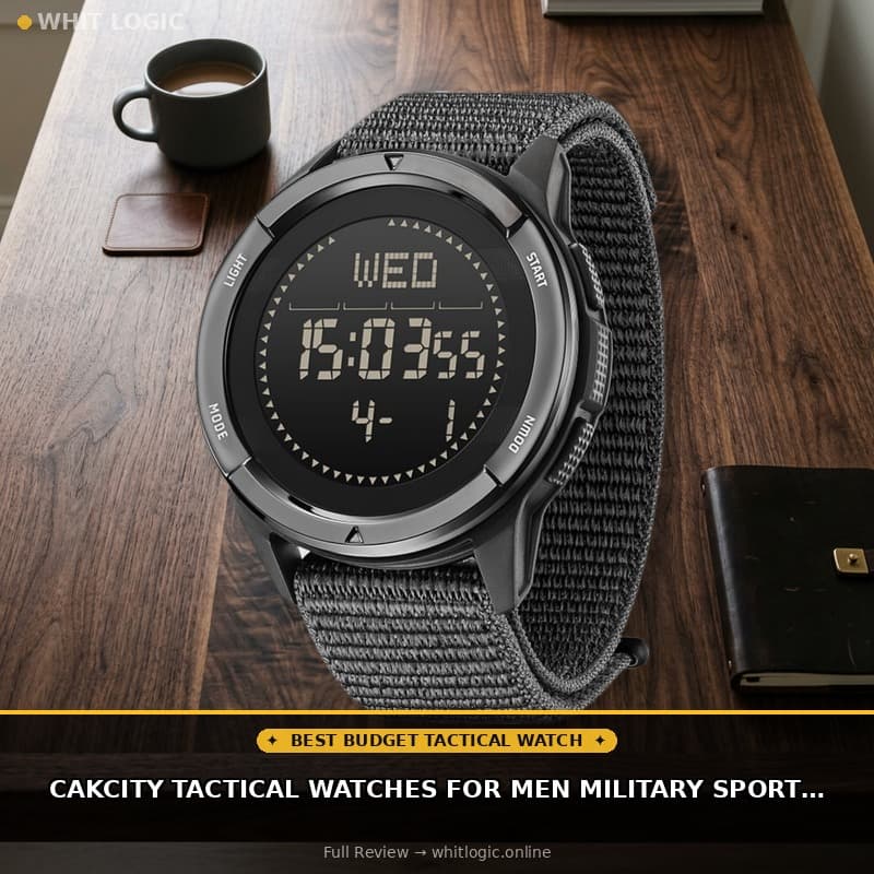 CakCity Tactical Watches for Men Military Sport Watches with Carbon Fiber Case Lightweight Waterproof Watch for Women/Men Digital Watches with Compass,Step Counte,Metronome,5ATM