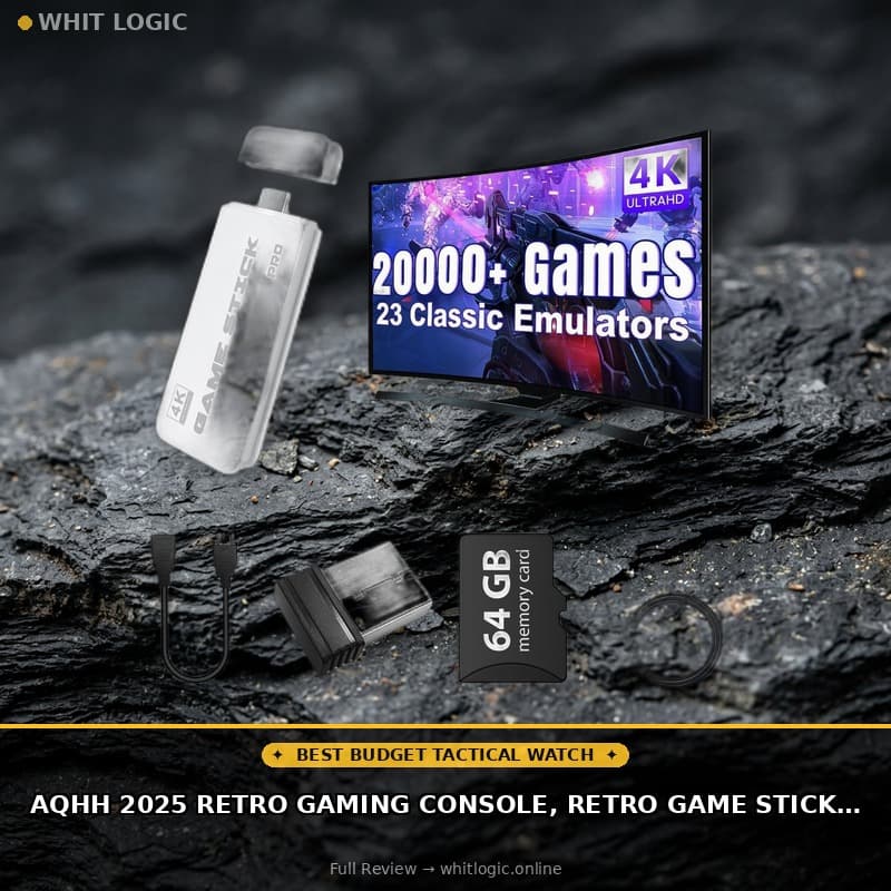 AQHH 2025 Retro Gaming Console, Retro Game Stick with 4K HDMI, Classic Video Games, Upgraded Dual 2.4G Wireless Controllers 64GB