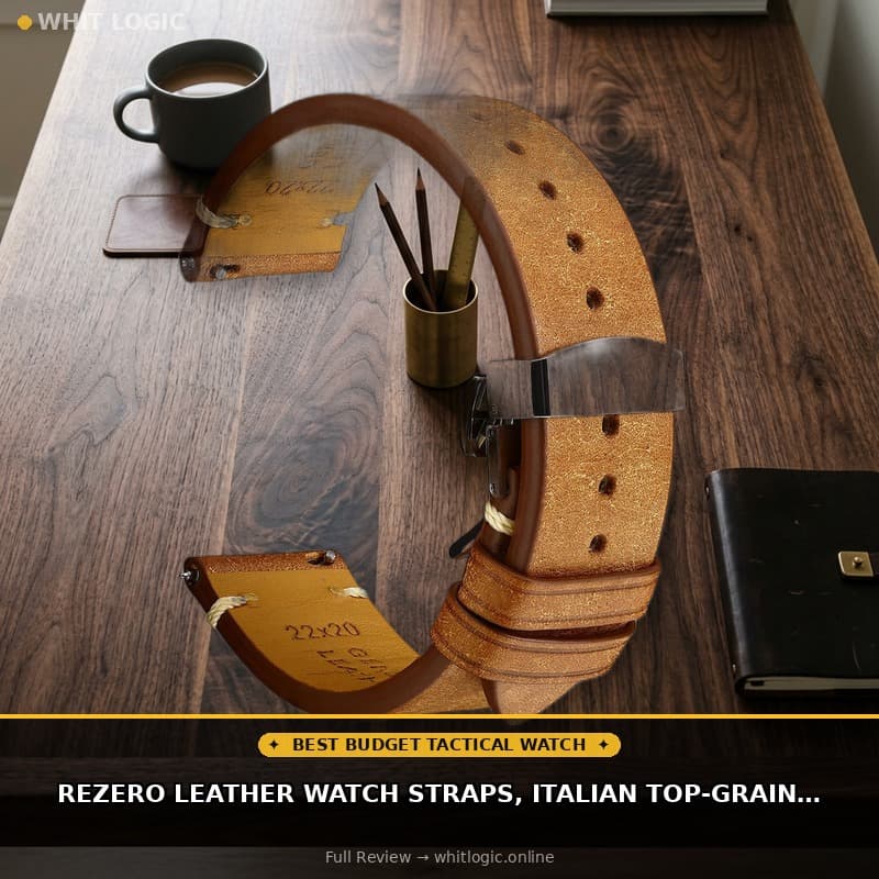 REZERO Leather Watch Straps, Italian Top-Grain Calfskin Watch Bands, Watch Band Replacements with Distressed Matte Finish for Men, Women 18mm 19mm 20mm 21mm 22mm 23mm 24mm