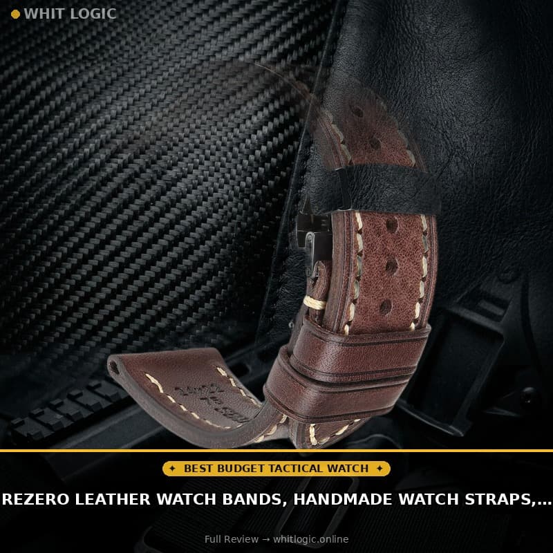 REZERO Leather Watch Bands, Handmade Watch Straps, Italian Top Grain Soft Leather Watch Bands Replacement, Vegetable-Tanned & Oil-Waxed Watch Bracelets 18/19/20/21/22/23/24/26mm for Men, Women