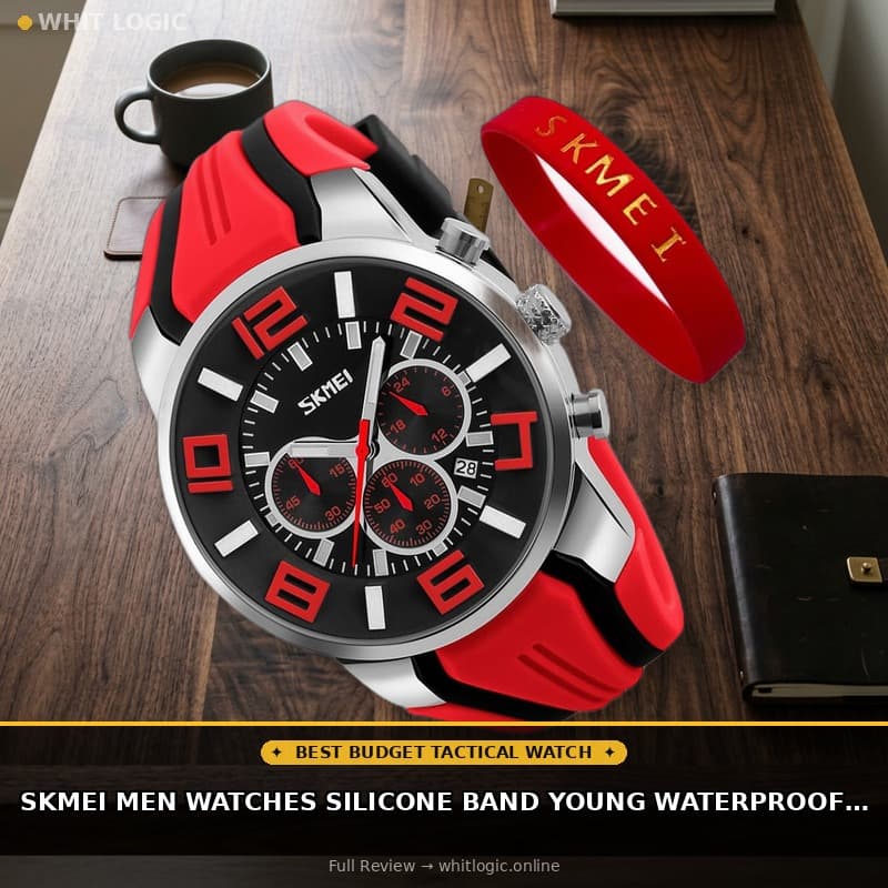 SKMEI Men Watches Silicone Band Young Waterproof Sports Fashion Casual Large Big Face Chronograph Luxury Luminous Analog Quartz Black Wrist Watch Gifts