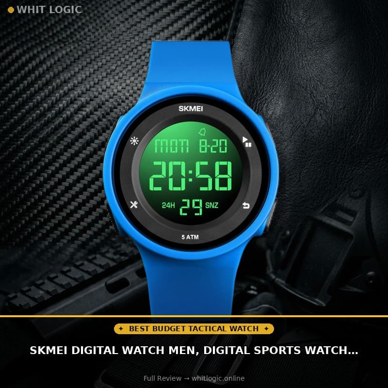 SKMEI Digital Watch Men, Digital Sports Watch Waterproof Wrist Watches for Men with Stopwatch Alarm Countdown Dual Time