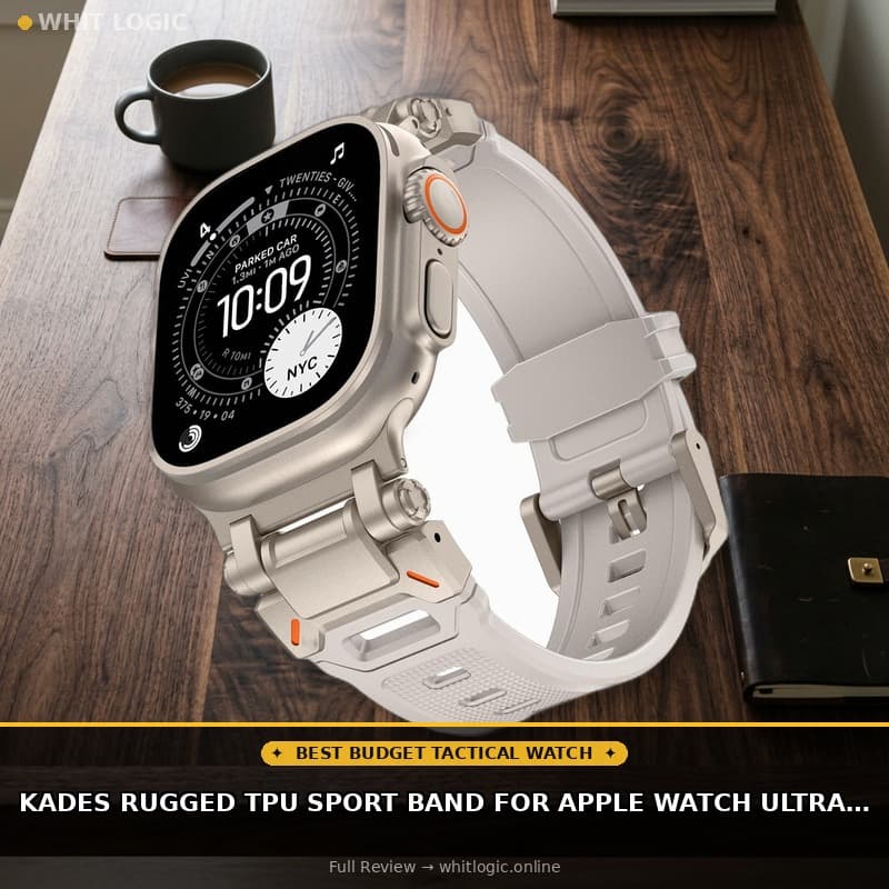 KADES Rugged TPU Sport Band for Apple Watch Ultra 3/2/1 49mm, Metal Connectors for Apple Watch Series 11/10/SE3 46mm Series 9/8/SE2/7/6/SE/5/4/3/2/1 45mm/44mm/42mm