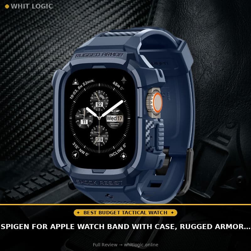 Spigen for Apple Watch Band with Case, Rugged Armor Pro Compatible with Ultra 3/2/1 49mm, Series 11/10 46/42mm, 9/8/7 45/41mm, SE3/SE2/SE/6/5/4 44/40mm Cover Strap