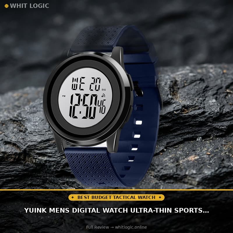 YUINK Mens Digital Watch Ultra-Thin Sports Waterproof Simple Watch Stainless Steel Wrist Watch for Men Women