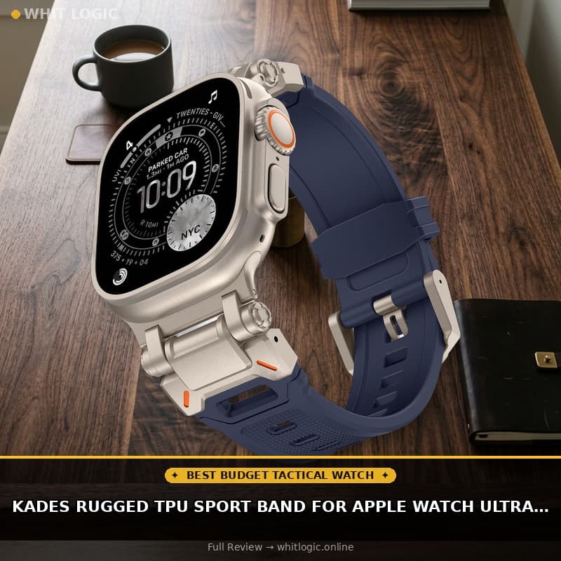 KADES Rugged TPU Sport Band for Apple Watch Ultra 3/2/1 49mm, Metal Connectors for Apple Watch Series 11/10/SE3 46mm Series 9/8/SE2/7/6/SE/5/4/3/2/1 45mm/44mm/42mm