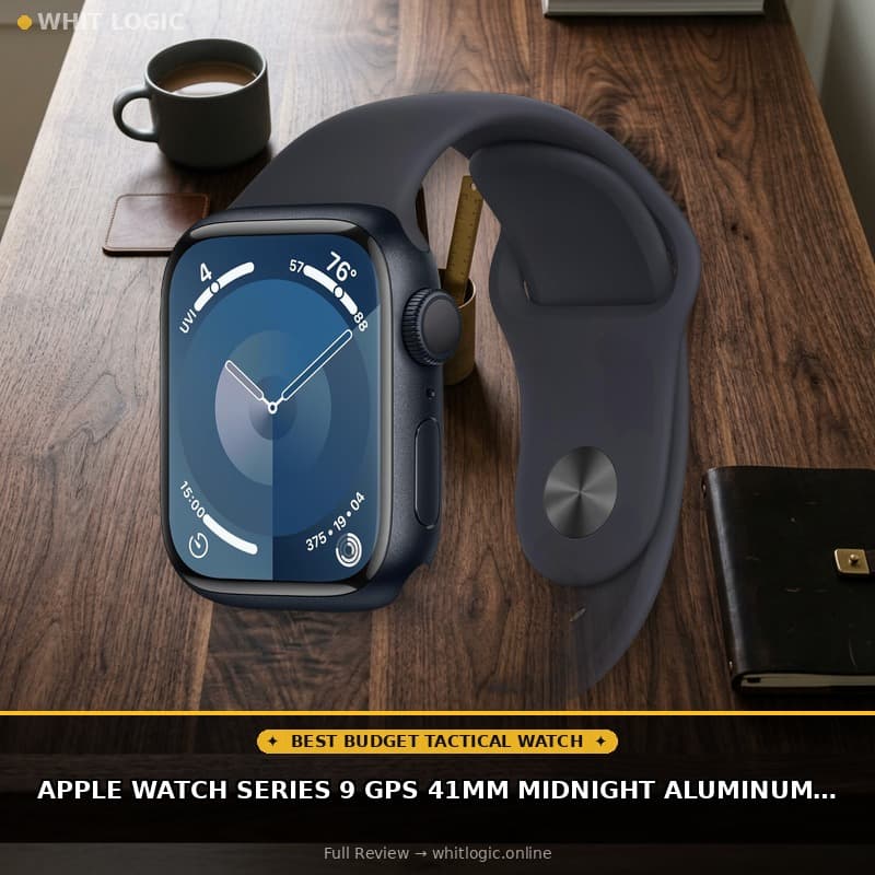Apple Watch Series 9 GPS 41mm Midnight Aluminum Case with Midnight Sport Band - S/M (2023)